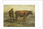 Ploughing farmer by Willem van Konijnenburg