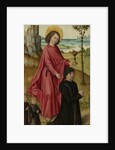 A Donor and his two Sons with Saint John the Evangelist, inner left wing of a triptych by Workshop of The Bruges Master of the Legend of Saint Ursula
