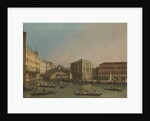 Grand Canal with the Rialto Bridge and Fondaco dei Tedeschi, Venice Italy by Workshop of Canaletto
