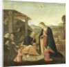 Adoration of the Christ Child by Circle of Jacopo del Sellaio