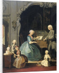 Family Group near a Harpsichord by Cornelis Troost