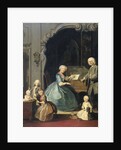 Family Group near a Harpsichord by Cornelis Troost