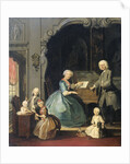 Family Group near a Harpsichord by Cornelis Troost