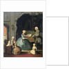 Family Group near a Harpsichord by Cornelis Troost