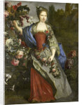 Portrait of a Woman, according to tradition Marie Louise Elisabeth d'Orléans, Duchess of Berry, as Flora by School of Nicolas de Largillière