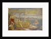 The construction of the ship Argo by Antoon Derkinderen