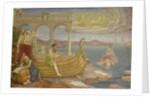 The construction of the ship Argo by Antoon Derkinderen