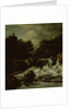 Mountainous Landscape with Waterfall by Jacob Isaacksz. van Ruisdael