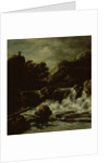 Mountainous Landscape with Waterfall by Jacob Isaacksz. van Ruisdael