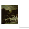 Mountainous Landscape with Waterfall by Jacob Isaacksz. van Ruisdael