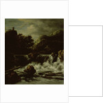 Mountainous Landscape with Waterfall by Jacob Isaacksz. van Ruisdael