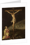 Mary Magdalene at the foot of the cross by Anonymous