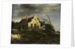 Farm in a wooded dune landscape by School of Jacob Isaacksz. van Ruisdael