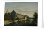 The Weigh House and the Crane on the Spaarne in Harlem by Gerrit Adriaensz. Berckheyde