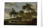 The watering place by Salomon van Ruysdael