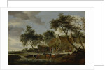 The watering place by Salomon van Ruysdael