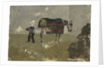 Farrier with horse by George Hendrik Breitner