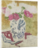 Vase with rose flowers by George Hendrik Breitner