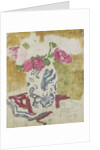 Vase with rose flowers by George Hendrik Breitner