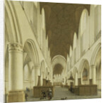 The interior of Saint Bavo's Church in Haarlem, The Netherlands by Isaak van Nickelen