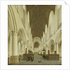 The interior of Saint Bavo's Church in Haarlem, The Netherlands by Isaak van Nickelen