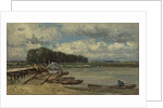 The bridge over the IJssel at Doesburg, The Netherlands by Willem Roelofs I