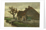 Farm house near a canal by Johan Hendrik Weissenbruch