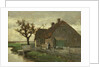 Farm house near a canal by Johan Hendrik Weissenbruch