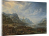 View of a River with Boat Moorings by Herman Saftleven