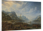 View of a River with Boat Moorings by Herman Saftleven