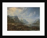 View of a River with Boat Moorings by Herman Saftleven