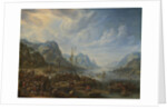 View of a River with Boat Moorings by Herman Saftleven