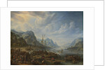 View of a River with Boat Moorings by Herman Saftleven