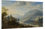 View of the Rhine river near Reineck, Germany by Herman Saftleven