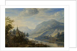 View of the Rhine river near Reineck, Germany by Herman Saftleven