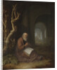 A hermit praying in a ruin by Jan Adriaensz. van Staveren