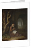 A hermit praying in a ruin by Jan Adriaensz. van Staveren