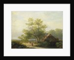 Water Mill in a Wooded Landscape by Lodewijk Hendrik Arends