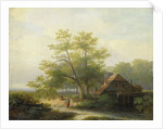 Water Mill in a Wooded Landscape by Lodewijk Hendrik Arends