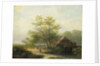 Water Mill in a Wooded Landscape by Lodewijk Hendrik Arends