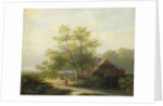 Water Mill in a Wooded Landscape by Lodewijk Hendrik Arends