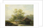 Water Mill in a Wooded Landscape by Lodewijk Hendrik Arends