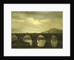 View of a Bridge of the Seine in Paris by Moonlight, France by Antonie Waldorp