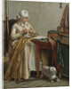 Interior with Woman Sewing by Wybrand Hendriks