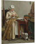 Interior with Woman Sewing by Wybrand Hendriks