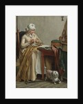 Interior with Woman Sewing by Wybrand Hendriks