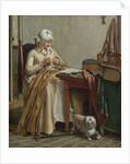Interior with Woman Sewing by Wybrand Hendriks