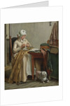 Interior with Woman Sewing by Wybrand Hendriks
