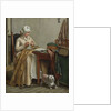 Interior with Woman Sewing by Wybrand Hendriks