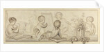 Six Putti with Flowers and Fruit and the Attributes of Drawing by Jurriaan Andriessen